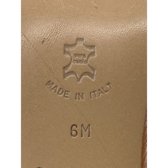 Kenneth Cole Italian Leather Heels With Unique Gold-Toned Block Heels - Size 6M - Picture 6 of 6